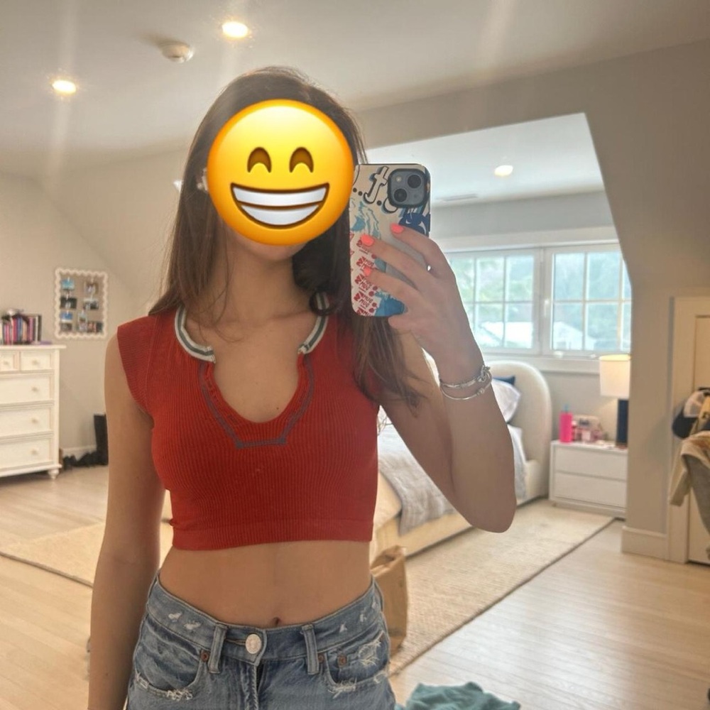 Red Sleeveless Women's Top
